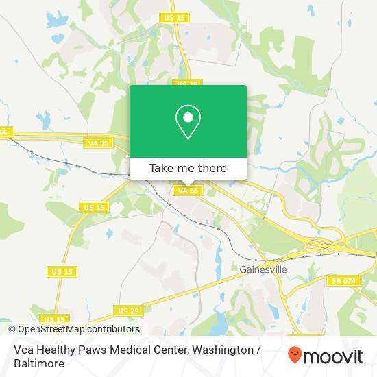 Mapa de Vca Healthy Paws Medical Center, 14840 Washington St