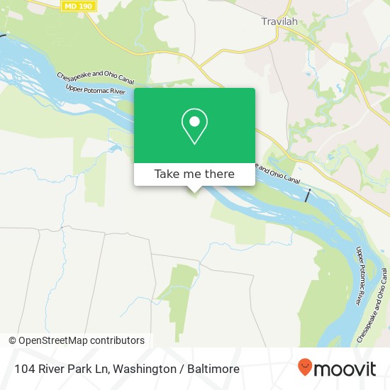 Mapa de 104 River Park Ln, Great Falls, VA 22066