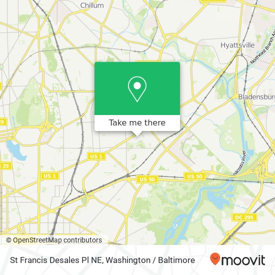 St Francis Desales Pl NE, Washington, DC 20018 map