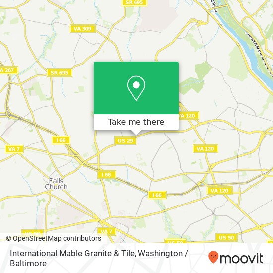 Mapa de International Mable Granite & Tile, 5719 Lee Hwy
