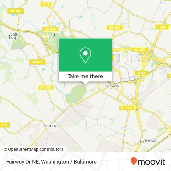 Fairway Dr NE, Vienna, VA 22180 map
