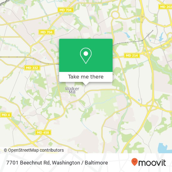 Mapa de 7701 Beechnut Rd, Capitol Heights, MD 20743