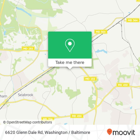 Mapa de 6620 Glenn Dale Rd, Glenn Dale, MD 20769