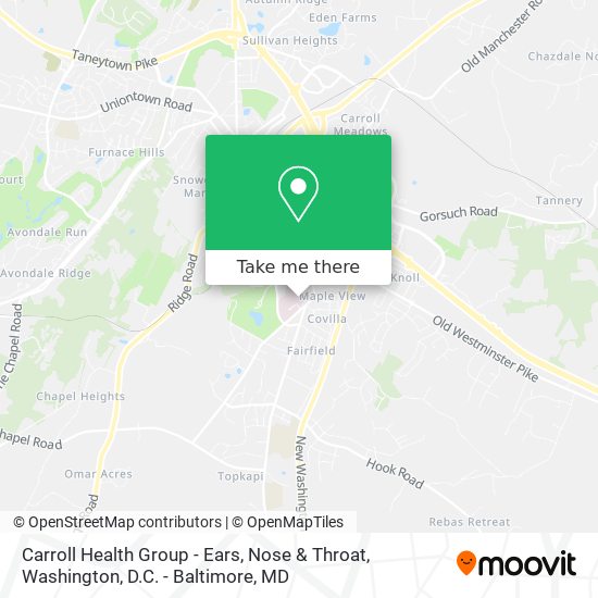 Carroll Health Group - Ears, Nose & Throat map