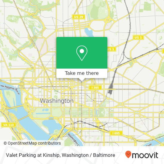 Valet Parking at Kinship, 1015 7th St NW map