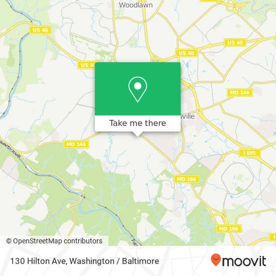 Mapa de 130 Hilton Ave, Catonsville, MD 21228