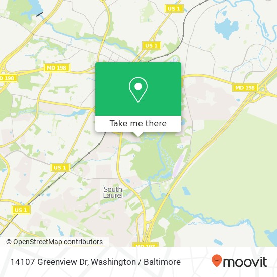 Mapa de 14107 Greenview Dr, Laurel, MD 20708