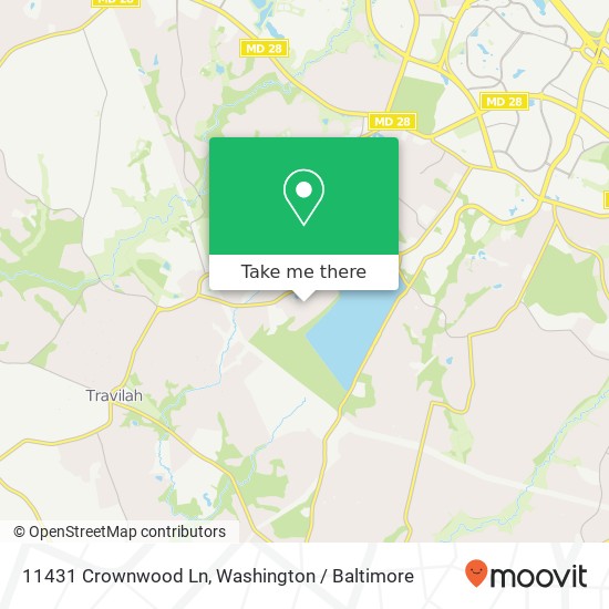 Mapa de 11431 Crownwood Ln, Rockville, MD 20850