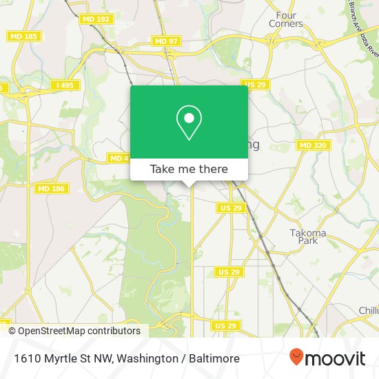 1610 Myrtle St NW, Washington, DC 20012 map