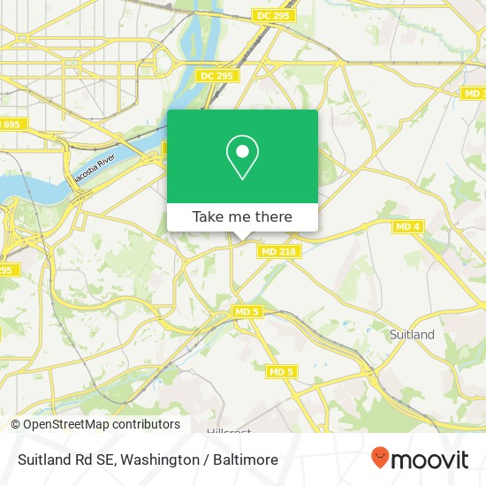 Mapa de Suitland Rd SE, Washington, DC 20020