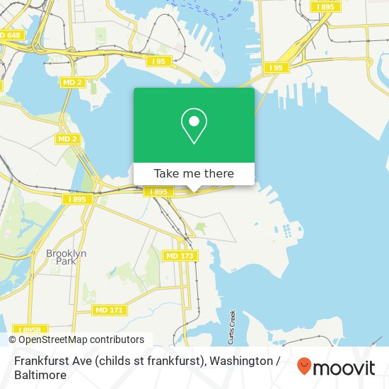 Mapa de Frankfurst Ave (childs st frankfurst), Curtis Bay, MD 21226