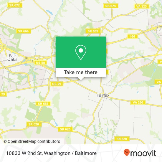 Mapa de 10833 W 2nd St, Fairfax, VA 22030