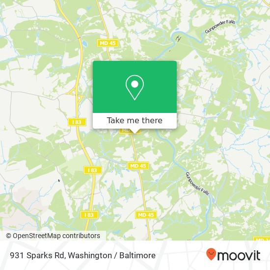 Mapa de 931 Sparks Rd, Sparks Glencoe, MD 21152
