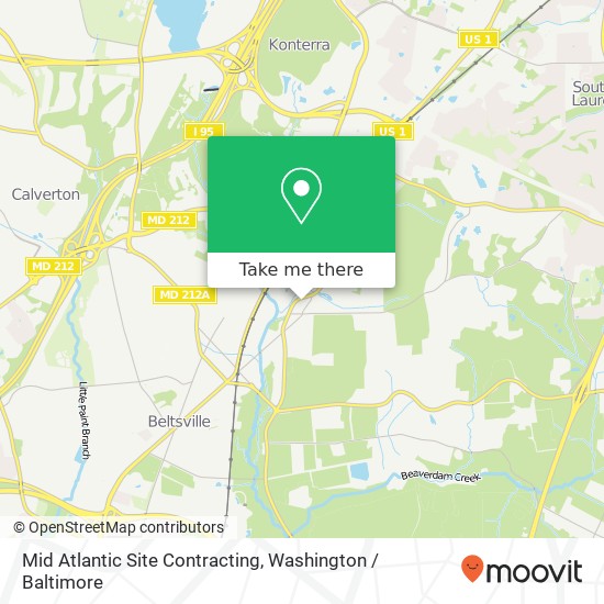 Mapa de Mid Atlantic Site Contracting