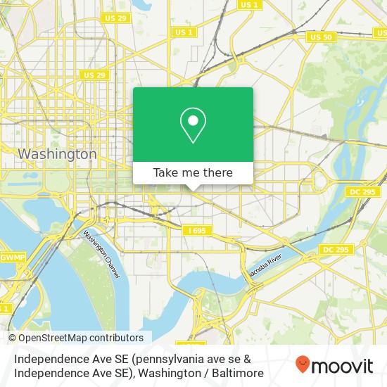 Independence Ave SE (pennsylvania ave se & Independence Ave SE), Washington, DC 20003 map