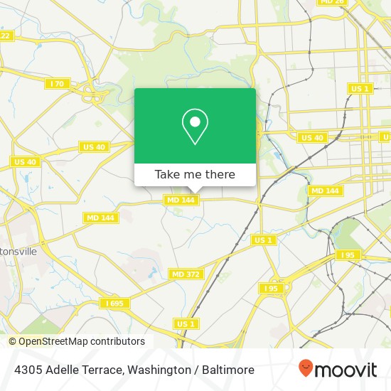 Mapa de 4305 Adelle Terrace, 4305 Adelle Terrace, Baltimore, MD 21229, USA