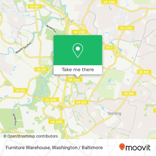 Furniture Warehouse, 21586 Atlantic Blvd map