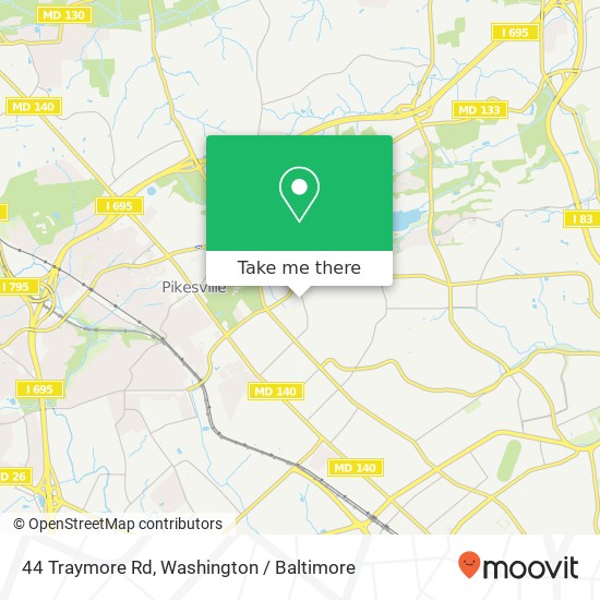 44 Traymore Rd, Pikesville, MD 21208 map