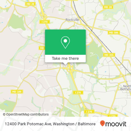 Mapa de 12400 Park Potomac Ave, Potomac, MD 20854