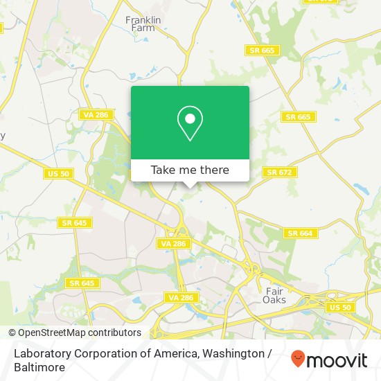 Mapa de Laboratory Corporation of America, 3650 Joseph Siewick Dr