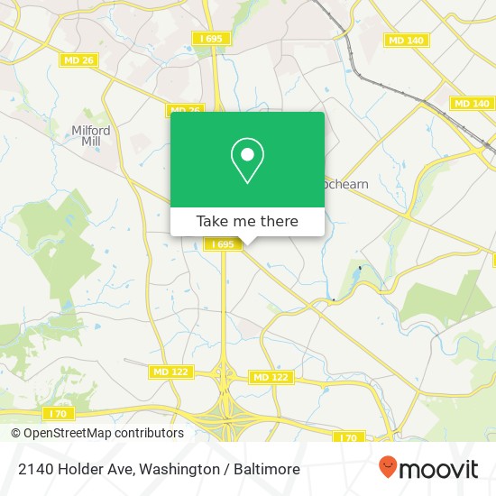 Mapa de 2140 Holder Ave, Gwynn Oak, MD 21207