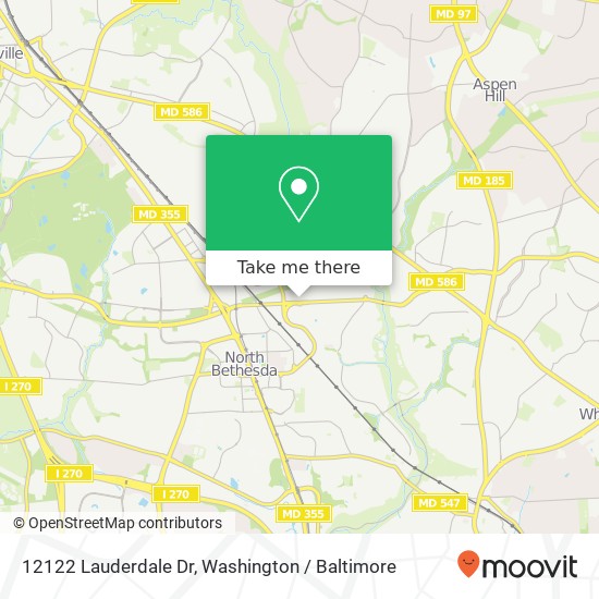 12122 Lauderdale Dr, Rockville, MD 20852 map