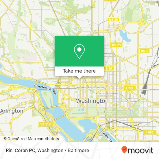 Mapa de Rini Coran PC, 1140 19th St NW