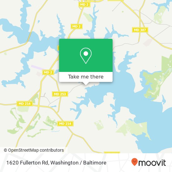 Mapa de 1620 Fullerton Rd, Edgewater, MD 21037