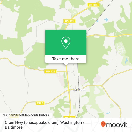 Mapa de Crain Hwy (chesapeake crain), La Plata, MD 20646