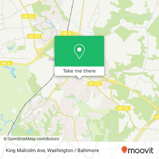 Mapa de King Malcolm Ave, Odenton, MD 21113