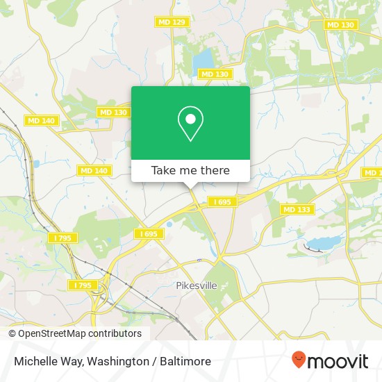 Michelle Way, Pikesville, MD 21208 map