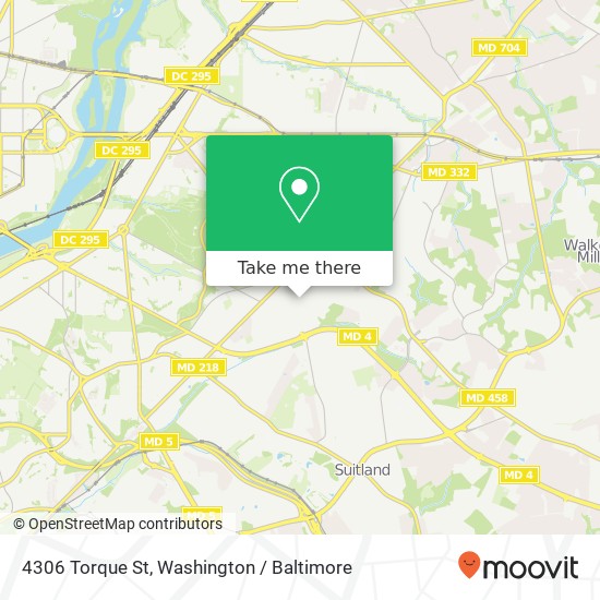 Mapa de 4306 Torque St, Capitol Heights, MD 20743