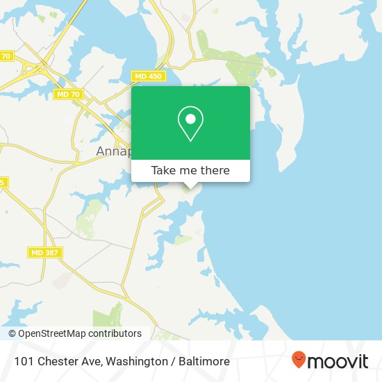 Mapa de 101 Chester Ave, Annapolis, MD 21403