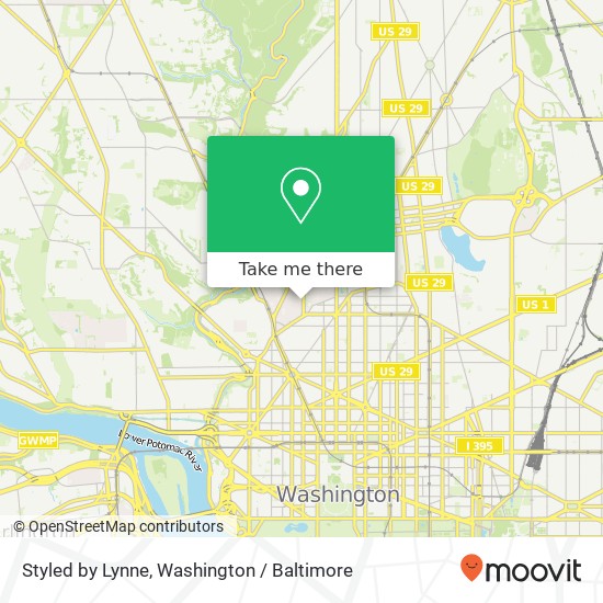 Styled by Lynne, 2120 18th St NW map