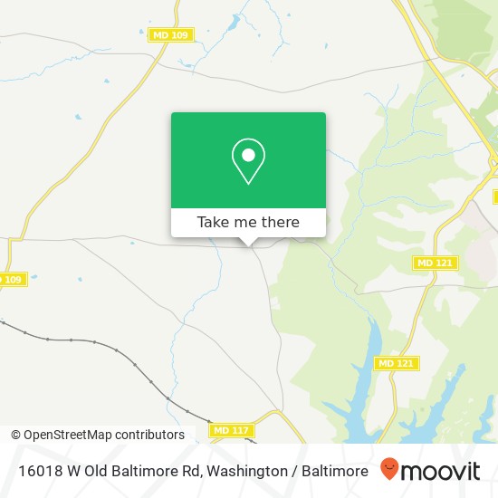 Mapa de 16018 W Old Baltimore Rd, Boyds, MD 20841