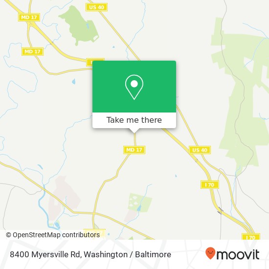 Mapa de 8400 Myersville Rd, Middletown, MD 21769