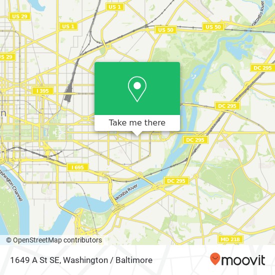Mapa de 1649 A St SE, Washington, DC 20003