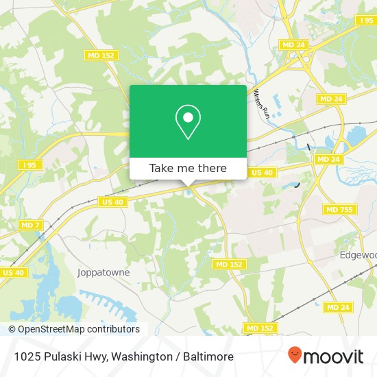 Mapa de 1025 Pulaski Hwy, Joppa, MD 21085