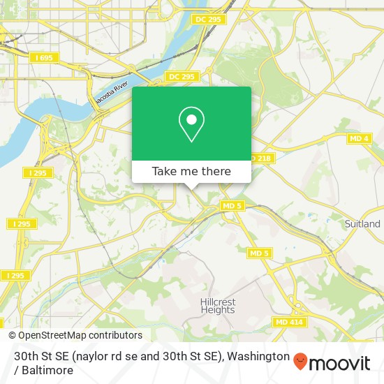 30th St SE (naylor rd se and 30th St SE), Washington, DC 20020 map