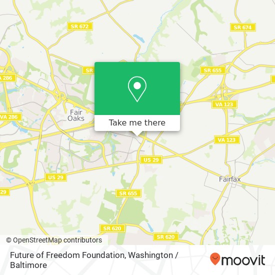 Future of Freedom Foundation, 11350 Random Hills Rd map