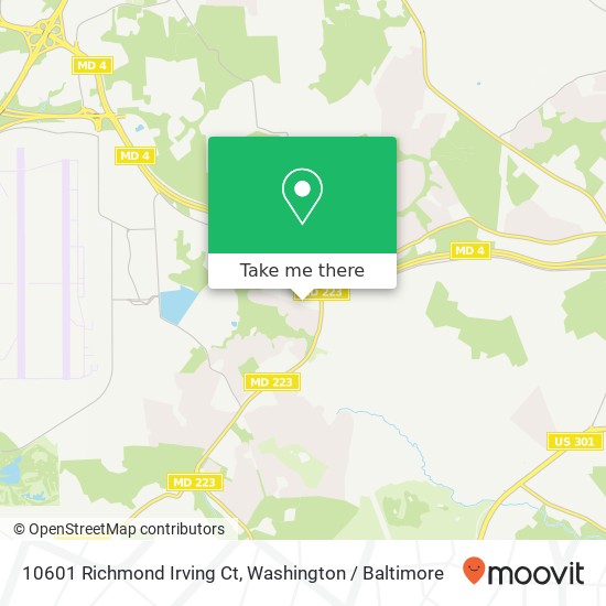 10601 Richmond Irving Ct, Upper Marlboro, MD 20772 map