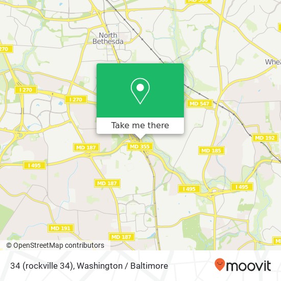 Mapa de 34 (rockville 34), Bethesda, MD 20814