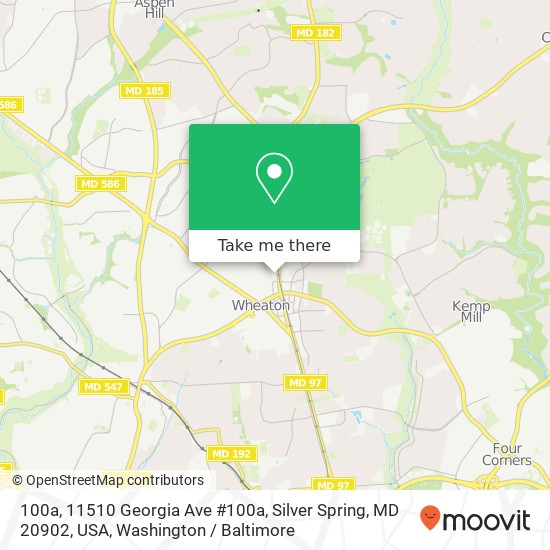 100a, 11510 Georgia Ave #100a, Silver Spring, MD 20902, USA map