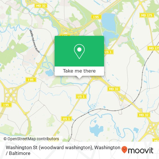 Mapa de Washington St (woodward washington), Savage, MD 20763