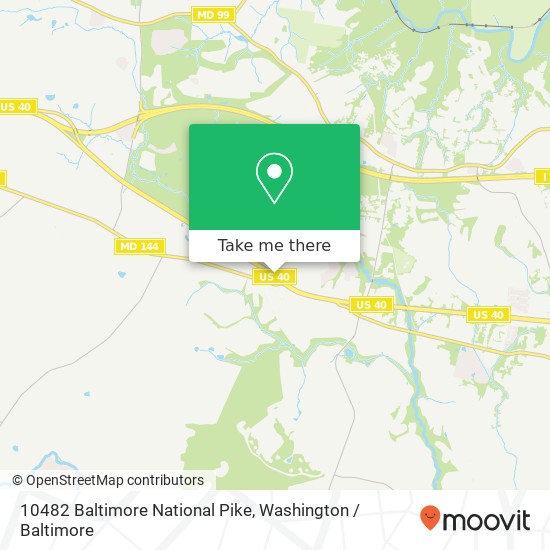 Mapa de 10482 Baltimore National Pike, Ellicott City, MD 21042