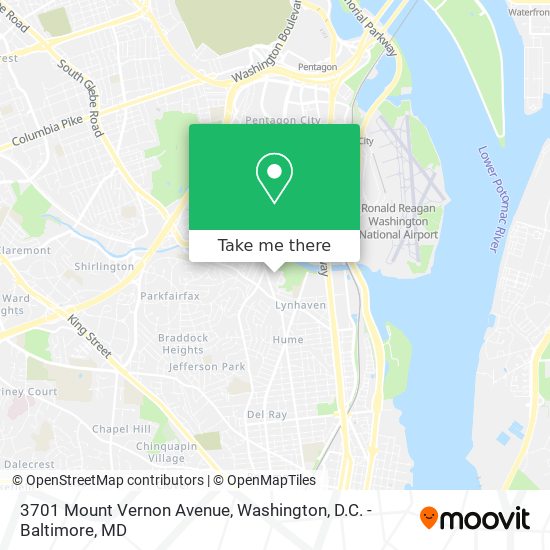 3701 Mount Vernon Avenue map