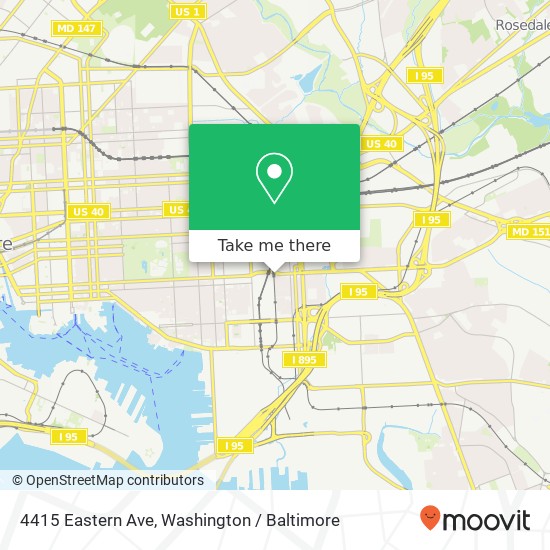 Mapa de 4415 Eastern Ave, Baltimore, MD 21224