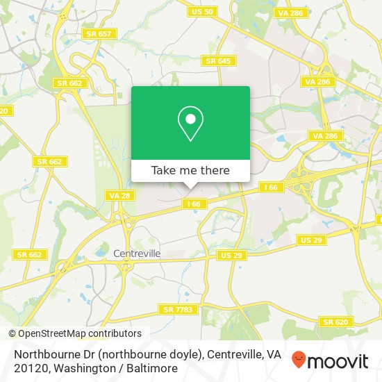 Northbourne Dr (northbourne doyle), Centreville, VA 20120 map