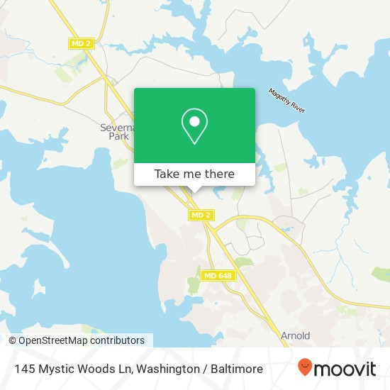 Mapa de 145 Mystic Woods Ln, Severna Park, MD 21146