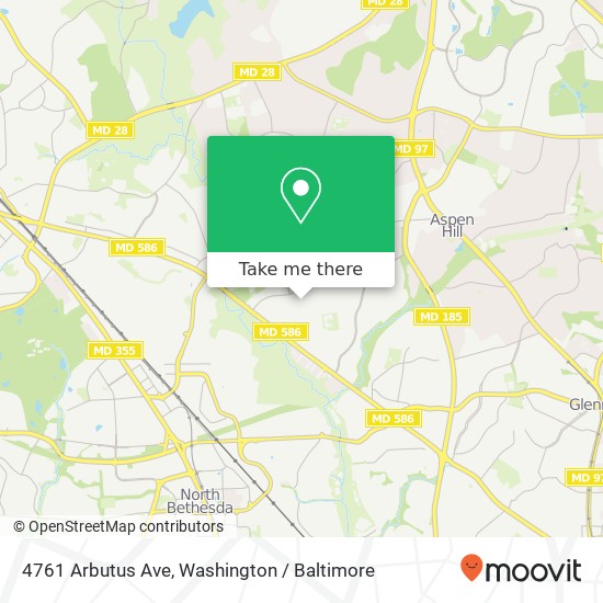 Mapa de 4761 Arbutus Ave, Rockville, MD 20853